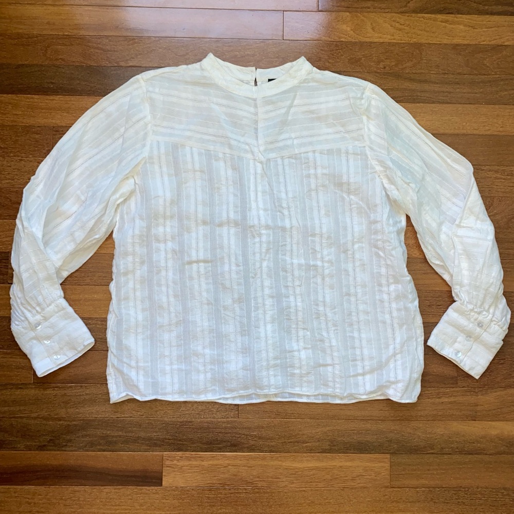 Ann Taylor factory, sheer white blouse